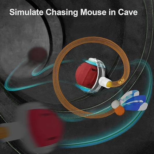 Interactive Cat Toys Ball Fast Rolling in Cat Tunnel – Motion-Activated Ball in - Image 2