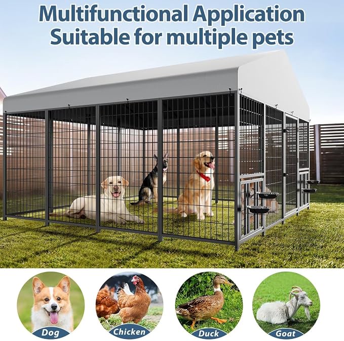 ROOMTEC Large Dog Kennel Outdoor Pet Pens Dogs Run - Image 7
