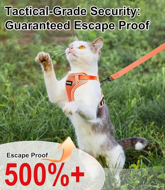 Cat Harness and Leash for Walking Escape Proof Soft Adjustable Cat Leash - Image 2
