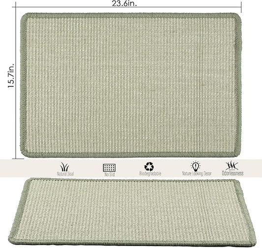Cat Scratcher Mat, 23.6x15.7inch Sisal Cat Scratchers - Image 2