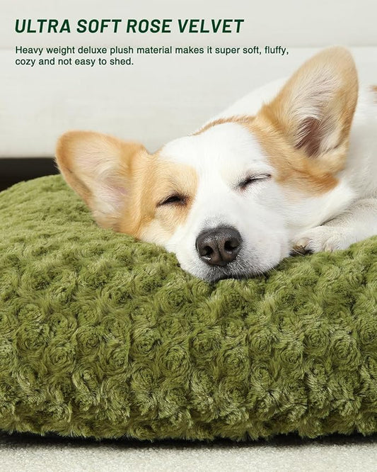 KSIIA Washable Dog Bed Comfy Dog Crate Pad Deluxe Plush Pet Bed Non-Slip Kennel - Image 2