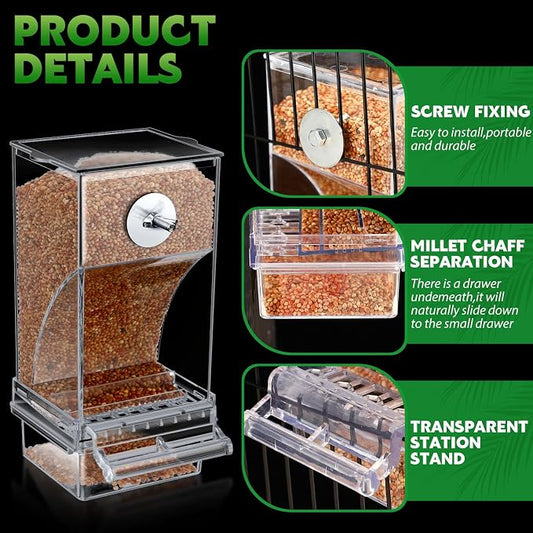 Yaomiao 8 Pcs No Mess Small Bird Feeders - Image 2