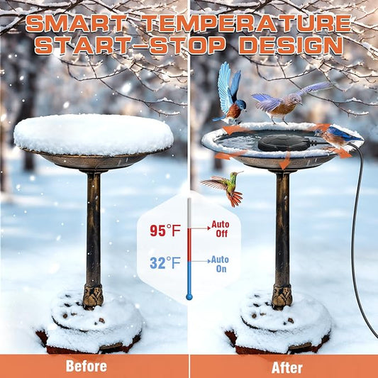 Daoeny Bird Bath Heater, 120W Bird Bath Heaters - Image 2
