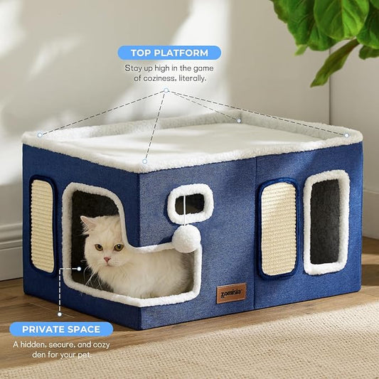 Extra-Wide Cat House for Indoor Cats - Image 2
