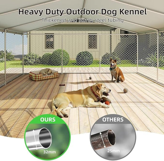 15'x15' Large Outdoor Dog Kennel, Heavy Duty Dog Enclosure - Image 2