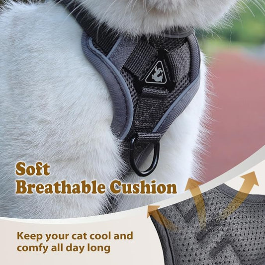 Cat Harness and Leash for Walking, Escape Proof Soft Adjustable Vest Harnesses - Image 2