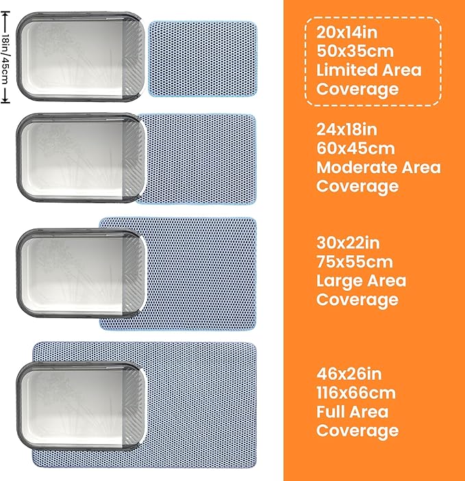Small Cat Litter Mat, 20x14’’ Double Layer Honeycomb Cat Litter Box Mat - Image 9