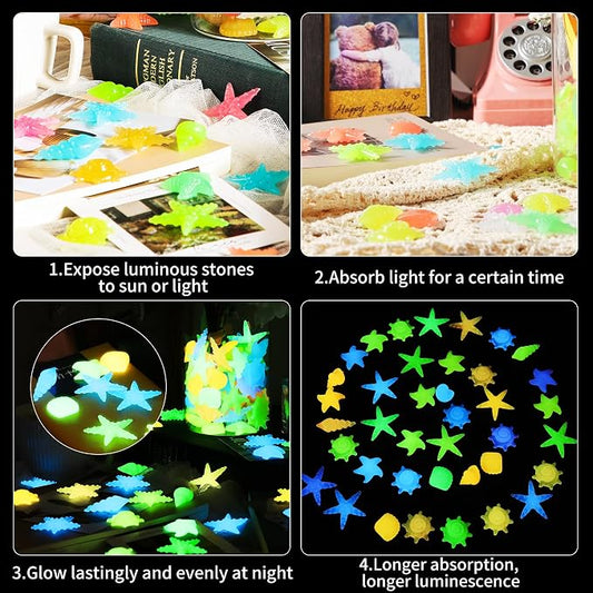 OSOPOLA 100 PCS Glow in The Dark Rocks - Image 2