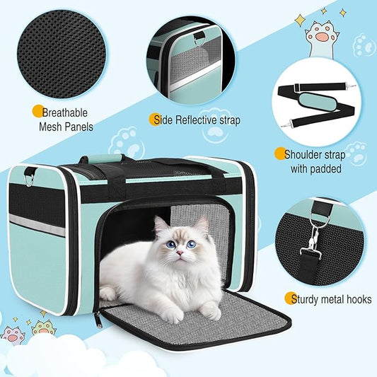 HUANLANG Soft-Sided Cat Carrier Airline Approved, Dog Carriers - Image 2