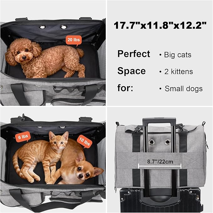 Ownpets TSA Airline Approved Large Pet Carrier, Soft Sided Cat Dog Carrier - Image 9
