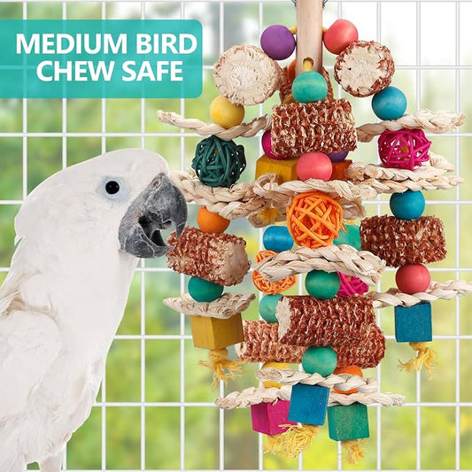 lovyoCoCo Parrot Toys Bird Toys Natural Corn Cob Bird chew Toys - Image 2
