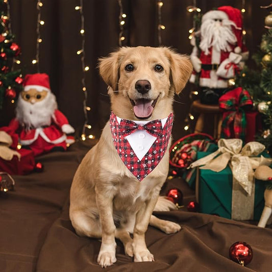 ADOGGYGO Christmas Dog Tuxedo Bandana - Image 2