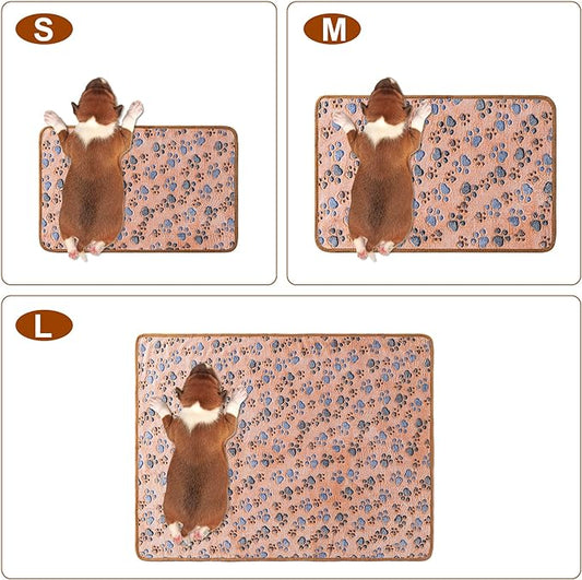 1 Pack 3 Blankets Super Soft Fluffy Premium Fleece Pet Blanket Flannel Paw - Image 2