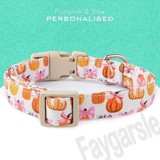Faygarsle Fall Pumpkin Pattern Dog Collar - Image 2
