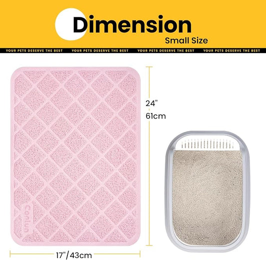 Cat Litter Mat Litter Trapping Mat, Less Waste Cat Litter Box Mat - Image 2