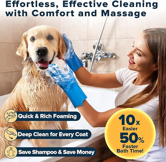 6PCS Pet Grooming Kit for Dogs, Cats and Horses | Dog Washing Gloves | Dog Bath - Image 2