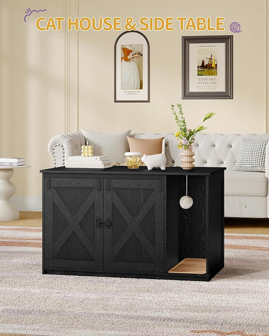Cat Litter Box Enclosure, Hidden Litter Box Cabinet Furniture - Image 2