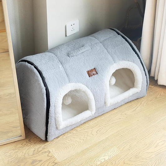Cat Bed for Indoor Cats,Foldable cat cave,Anti-Slip & Water-Resistant - Image 2