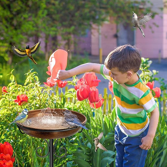 38In Freestanding Bird Bath for Outside, Detachable Birdbaths - Image 2
