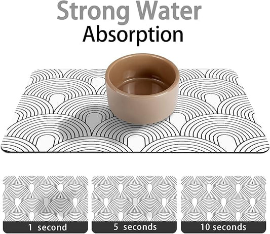 Dog Food Mats for Floors Absorbent, Pet Cat Food Mat - Image 2
