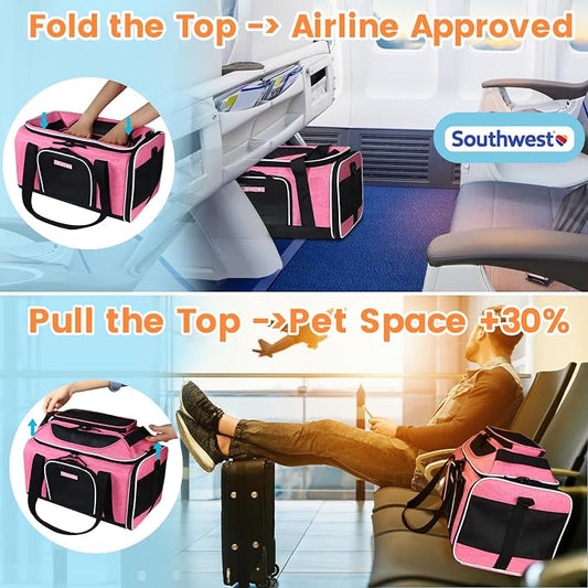 Petskd Top-Expandable Pet Carrier 18x13x9.5 Inches Southwest Airline Approved - Image 2