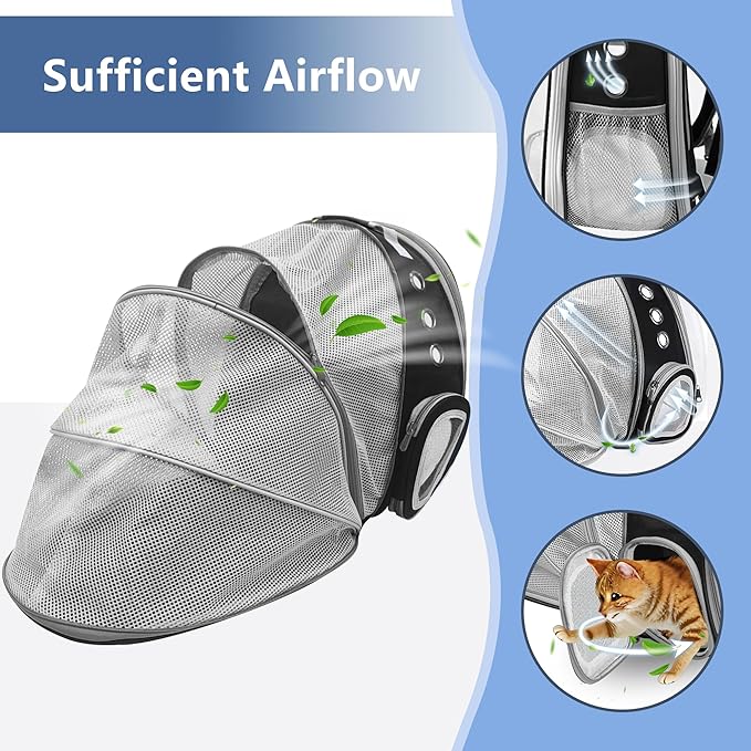 Cat Backpack Carrier Back Expandable Bubble Pet Carrier Backpack - Image 8
