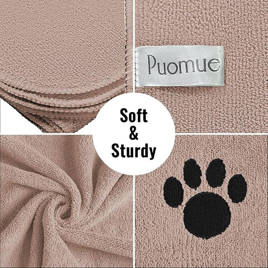 3 Pack Microfiber Dog Towels for Drying Dogs, Super Absorbent and Soft Pet - Image 2