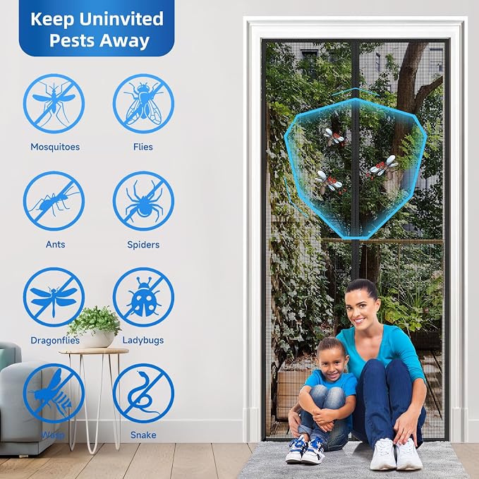 Upgraded PET Mesh Magnetic Screen Door, Stronger Than Fiberglass and Polyester - Image 7