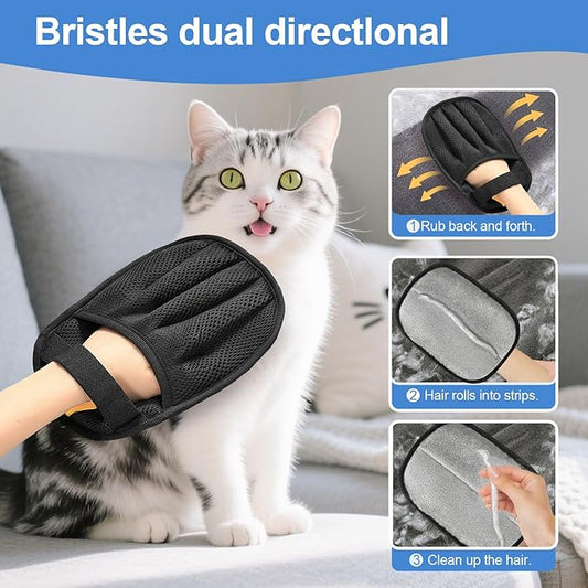Pet Hair Removal Tool for Cats & Dogs, 2025 New Upgraded Electrostatic Gloves - Image 2