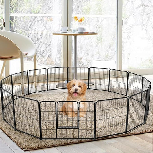 NEWBULIG Dog Playpen 16 Panels 32" Height Foldable Heavy Duty Metal Dog - Image 2