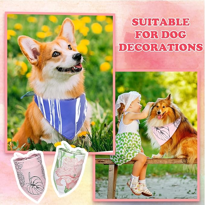 100 Pcs Boho Dog Bandanas Bulk Pet Bibs Colorful Triangle Scarf Boho Pet - Image 6