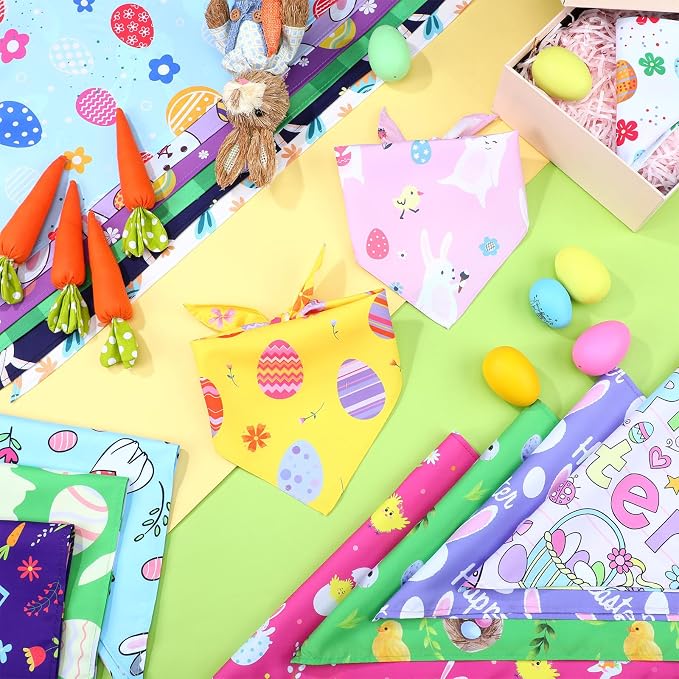 150 Pcs Easter Dog Bandanas Bulk Pet Bibs Colorful Triangle Scarf Pet Bandanas - Image 6
