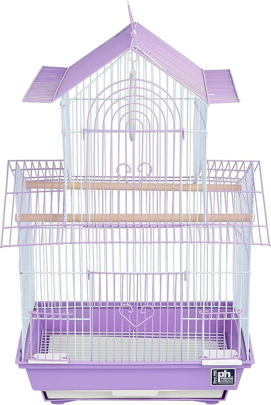 Prevue Hendryx SP1720-3 Shanghai Parakeet Cage, Lilac and White - Image 2
