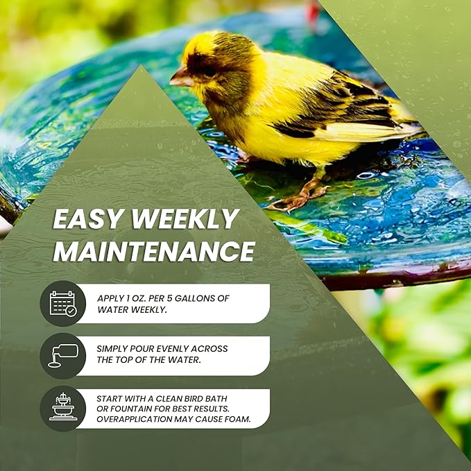16oz Bird Bath Cleaner, Cleans 80 Gallons of Water, Ideal Fountain Cleaner Safe - Image 6