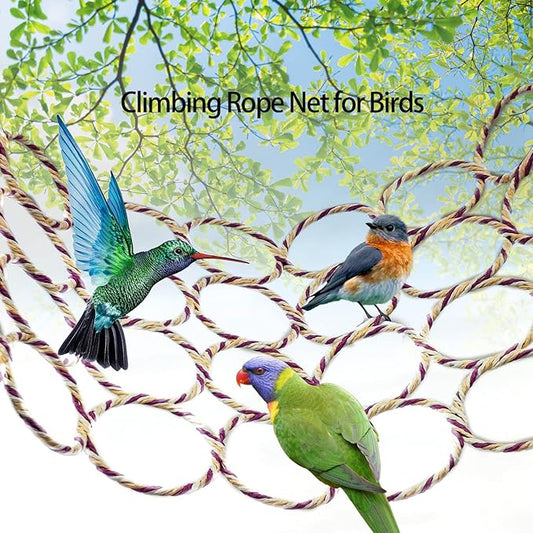 BNOSDM 3 Packs Bird Hemp Rope Net Swing Climbing Rope Net - Image 2