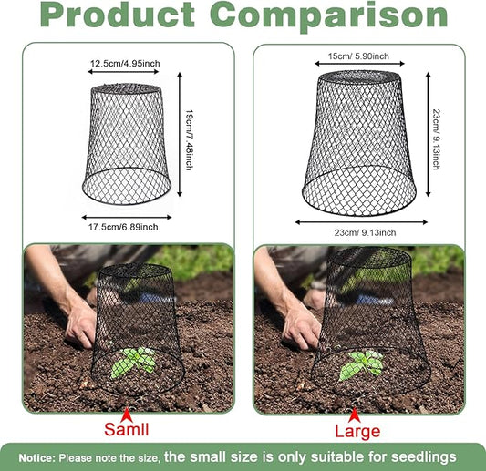 10 Pcs 6.8"×7.4" Seedling Plant Protectors from Animals, Chicken Wire Plant - Image 2