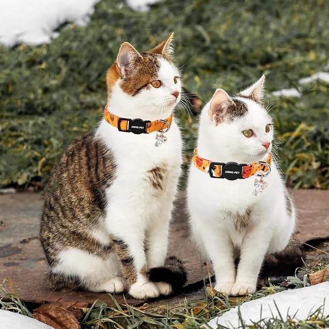 ARING PET 2 Pack Fall Cat Collars-Cute Breakaway Cat Collar - Image 6