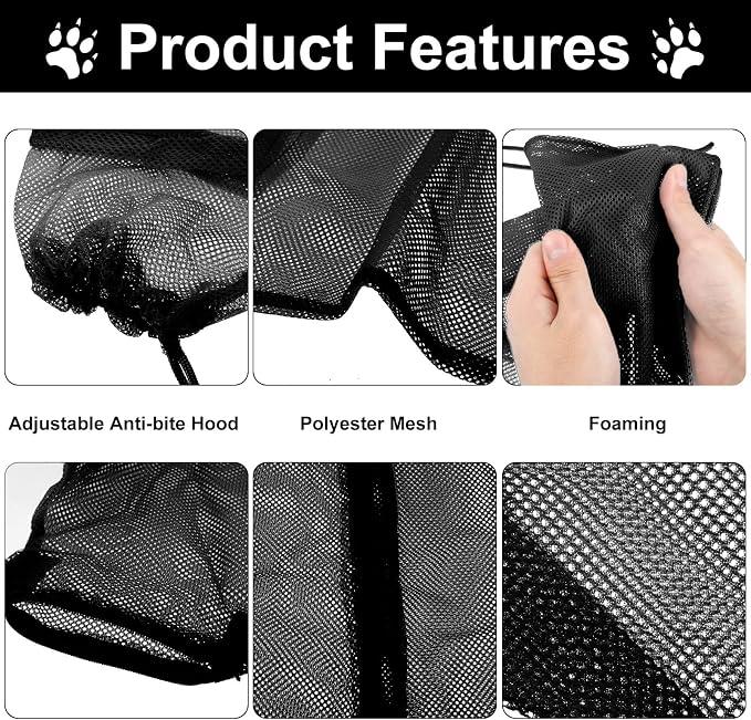 Patelai 5 Pcs Cat Bathing Bag Set Cat Grooming Bag Adjustable Pet Shower Net - Image 6