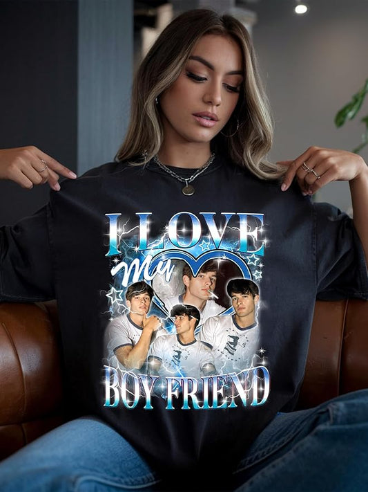 Custom Bootleg Rap Tee, Personalized Girlfriend Vintage Graphic T-Shirt - Image 2