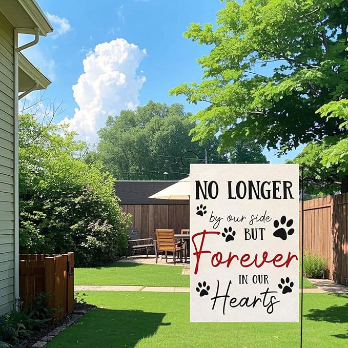 Pet Memorial Garden Flag No Longer By My Side Forever in Our Heart 12x18 Inch - Image 6