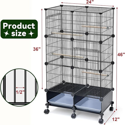 Upgraded Encrypted 46-Inch Bird Cage, - Image 2