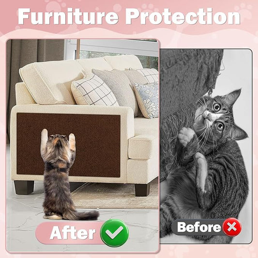 Anit Cat Scratch Couch Furniture Protector, 78.7x15.8 Cat Wall Corner Scratcher - Image 2