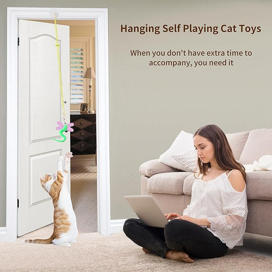 Interactive Cat Toys, 1 Interactive Wand, 8 Assorted Teaser Refills and 3 - Image 2