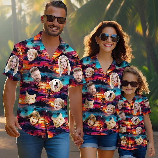 Custom Hawaiian Shirt with Face Photo Picture - Image 2