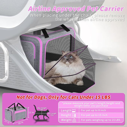 Rolling Pet Carrier with Detachable Wheels - Image 2