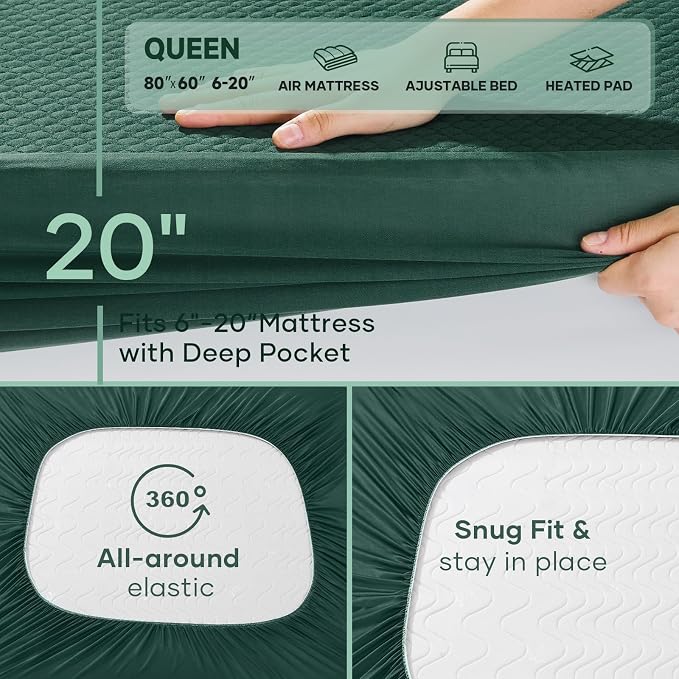 OhGeni 100% Waterproof Mattress Protector, Queen Size Mattress Soft Pad - Image 7