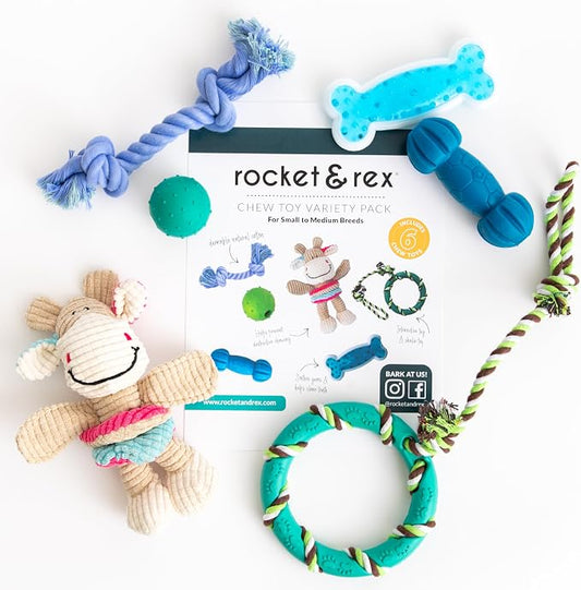 rocket & rex Dog Chew Toy Set for Small to Medium Breeds, Includes All Natural - Image 2