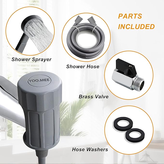 Pets Shower Attachment, Quick Connect on Tub Spout w/Front Diverter, Portable - Image 6