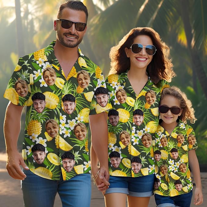 Custom Hawaiian Shirt with Face Photo Picture - Image 8