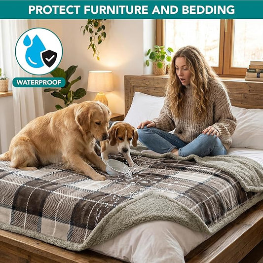 PetAmi Waterproof Dog Blanket for Medium Large XL Dog Puppy Cat Throw for Couch - Image 2